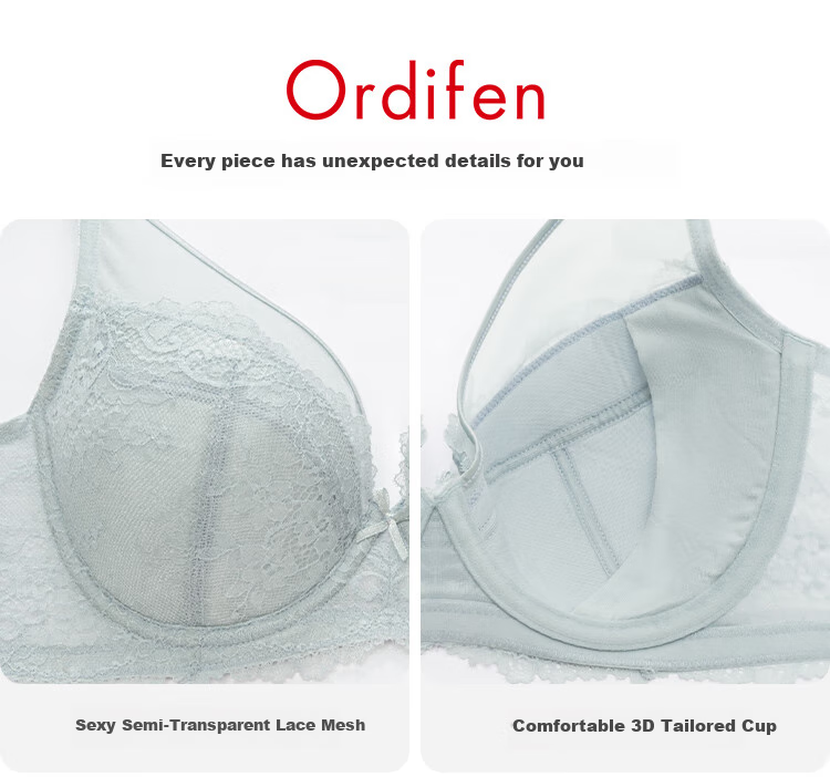 Ordifen Women's Lifting Soft Wireless Bra with Cut-Out Cups, Beautiful Back Design, Seamless Breathable Thin Cup Brassiere XB4311 8