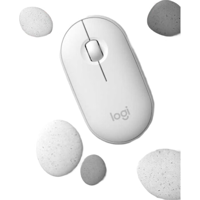 Беспроводная мышь Logitech Pebble, Bluetooth, офисная, тихая, симметричная, графитовый черный