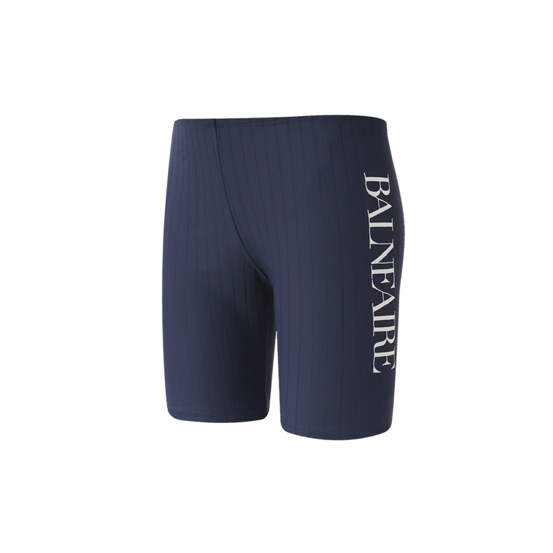 BALNEAIRE Youth Swim Shorts, Mid-Length Professional Training Sports Boys Swimming Hot Spring Bathing Suit, 250012 Navy Blue 130