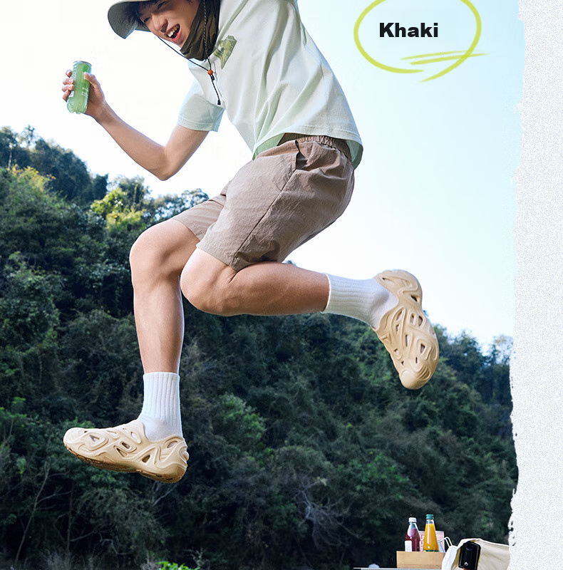 PEAK Taiji Qu Lang Su Xi Shoes for Men, Summer Outdoor Sports Sandals, New Soft-Soled Non-Slip Hole Shoes, DL520791 28