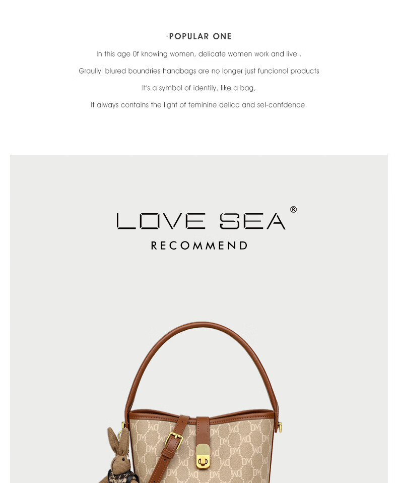 Aiqinghai Handbag, Women's Crossbody Bag, Shoulder Bag, Large Capacity Bucket Bag, Practical Birthday And Mother's Day Gift for Mom 1