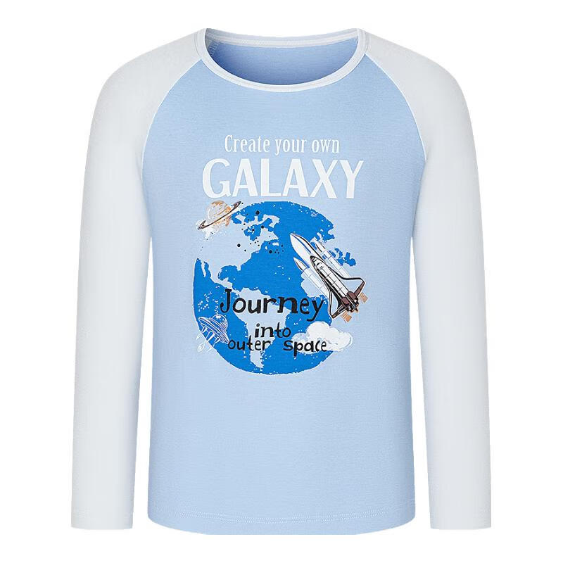 AIMER KIDS Boys Pullover Long Sleeve Pajamas 3A Antibacterial Top - Interstellar Travel 100