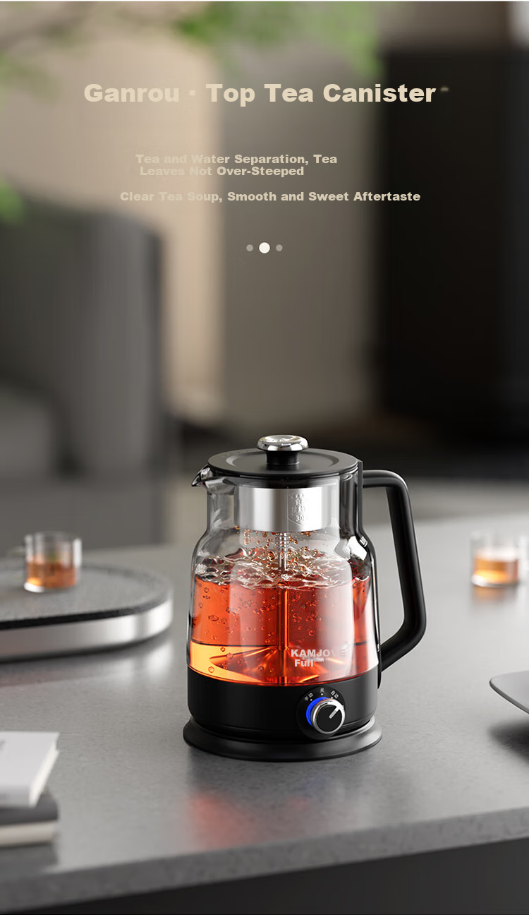 KAMJOVE Tea Kettle, Tea Infuser, Spray-Type Tea Maker, White Tea And Black Tea Steamer, All-In Tea Brewing Kettle, Tea Set 6