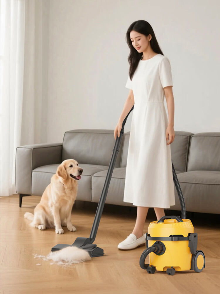 Royalstar Ultra Little Yellow Bee Household Pet Vacuum Cleaner High Suction Noise Reduction Renovation Grout Cleaning 2500W Powerful Cat Hair Vacuum 18L 1