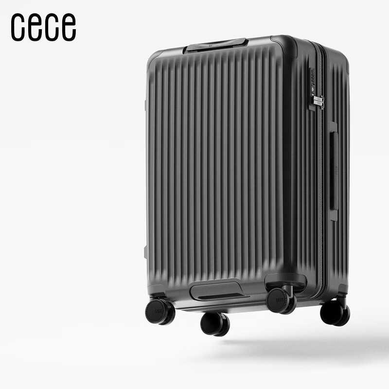 Чемодан Cece, большой, вместительный, с кодовым замком, темно-серый, 26 дюймов