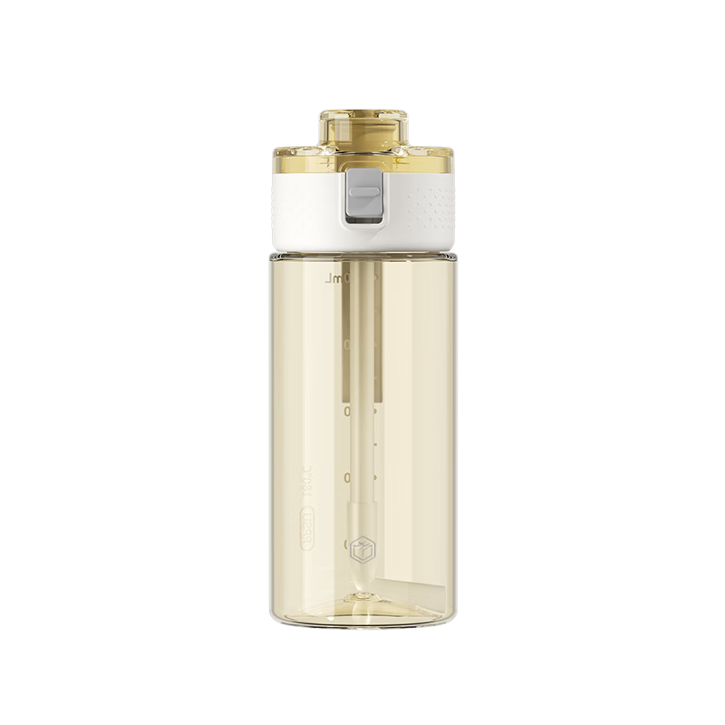 JD Original Water Bottle, Large Capacity Sports Cup for Kids with Straw, Student Cup [PPSU Golden Resin], Lightweight White 550mL