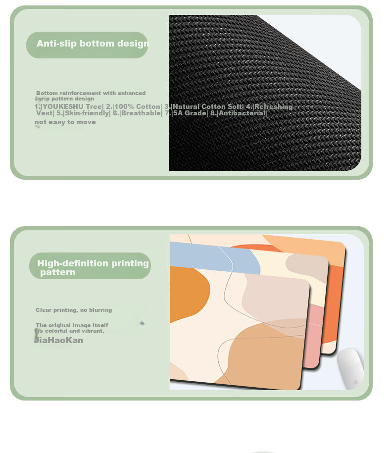 Juyingfeng Mouse Pad, Medium And Small Sizes, for Office, Home, Bed, Mobile Computer Desk, Non-Slip, Washable, Writing And Gaming Mouse Pad, 60*30cm, Ping'an Xile 7