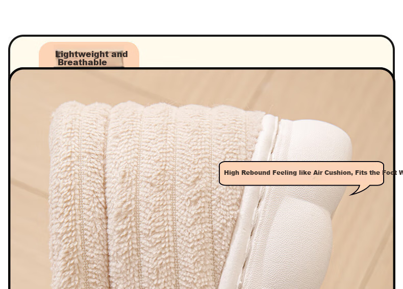 Taxiang Cotton Slippers for Men And Women, Indoor Home Use, Thick Sole, Warm Plush Cotton Shoes TR239 8