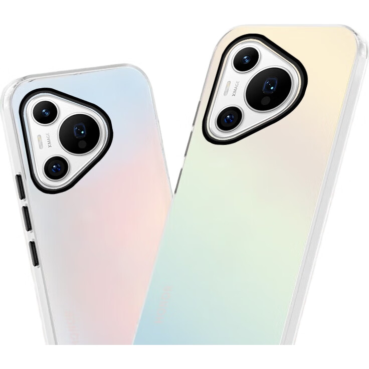 Чехол для Huawei Pura70 Baozou, силиконовый, с мягкими краями, полупрозрачный, противоударный, с лазерным градиентом, матовый, защитный