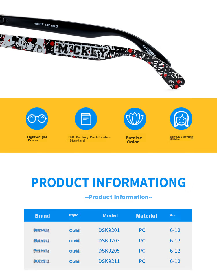 Disney Children's Sunglasses for Girls, Kids' Outdoor Travel Vacation UV Protection Eyewear 7