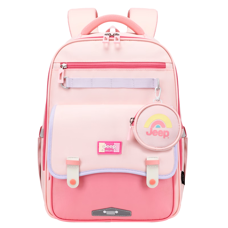 Jeep Primary School Backpack for Grades 1-3, Lightweight, Ergonomic Spine Protection, Anti-Drop, Large Capacity, Unisex Shoulder Bag
