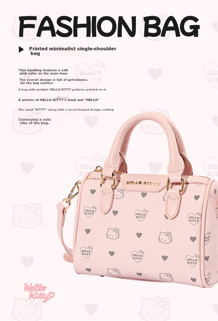 Mesuca X Hello Kitty Women's Handbag, Shoulder Crossbody Bag, Chain Gift Box Set, Birthday Gift for Girls 46