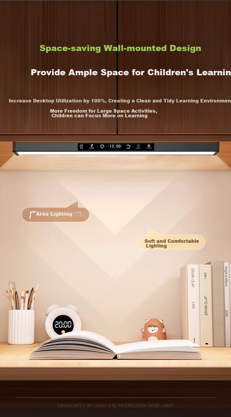 Heart Lock Full Spectrum Wall-Mounted Eye Protection Desk Lamp with Magnetic Ceiling Mount, Cool Light for Student Dormitory And Children's Study Desk 3