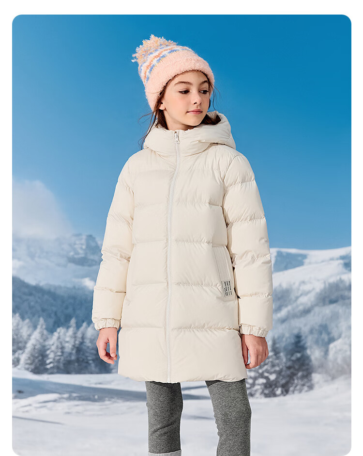 BALABALA Kids Down Jacket Boys Girls Outerwear 2025 Autumn Winter Baby Clothes Mid-Length Warm Fashion Top 6
