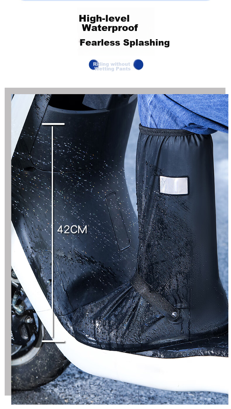 ENGMARSS Rain Boots, Adult Waterproof Long Tall Rain Boots for Men And Women, Non-Slip Water Shoes, Size L (Suitable for Sizes 40-42) 3