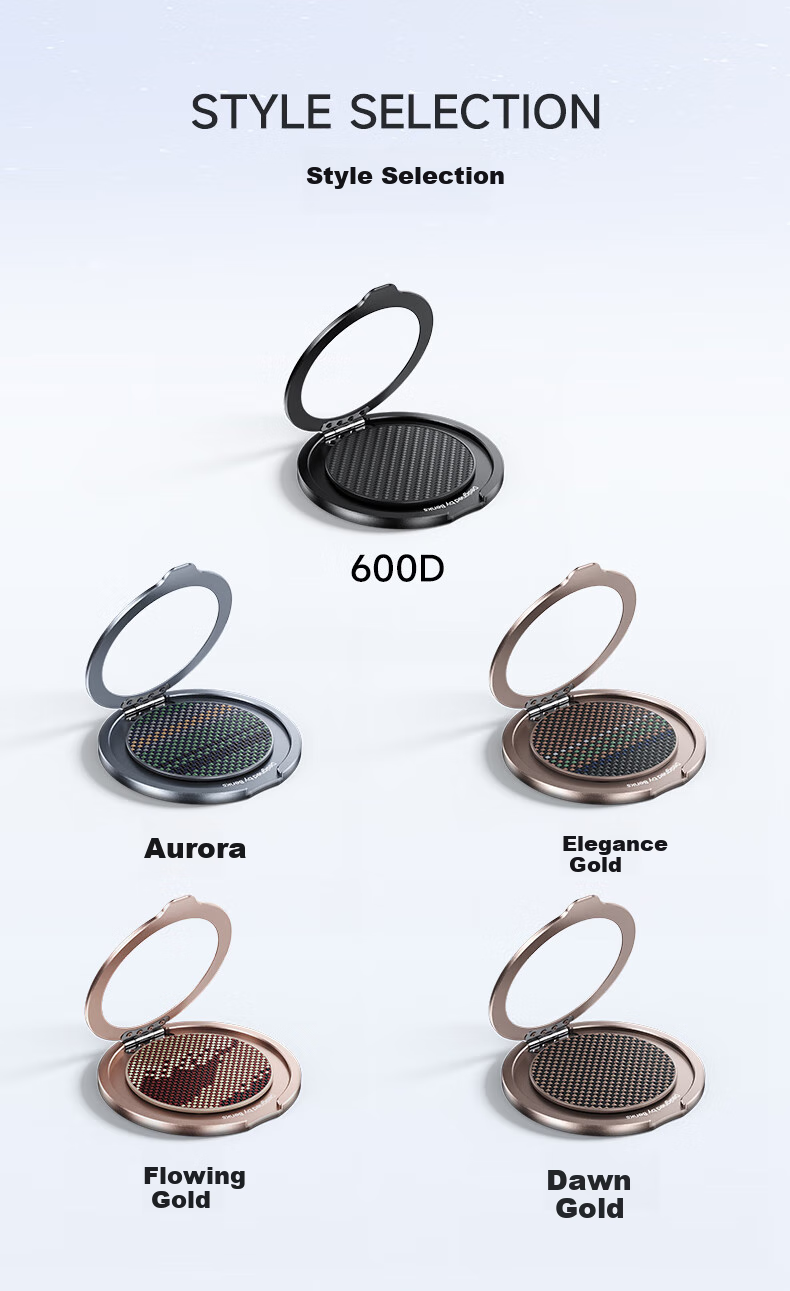Benks Magsafe Magnetic Ring Stand with Desktop And Ring Holder, 360° Rotating Aurora Pattern, Apple Aramid Fiber Strong Magnetic Phone Holder, Portable Photography Stand 12
