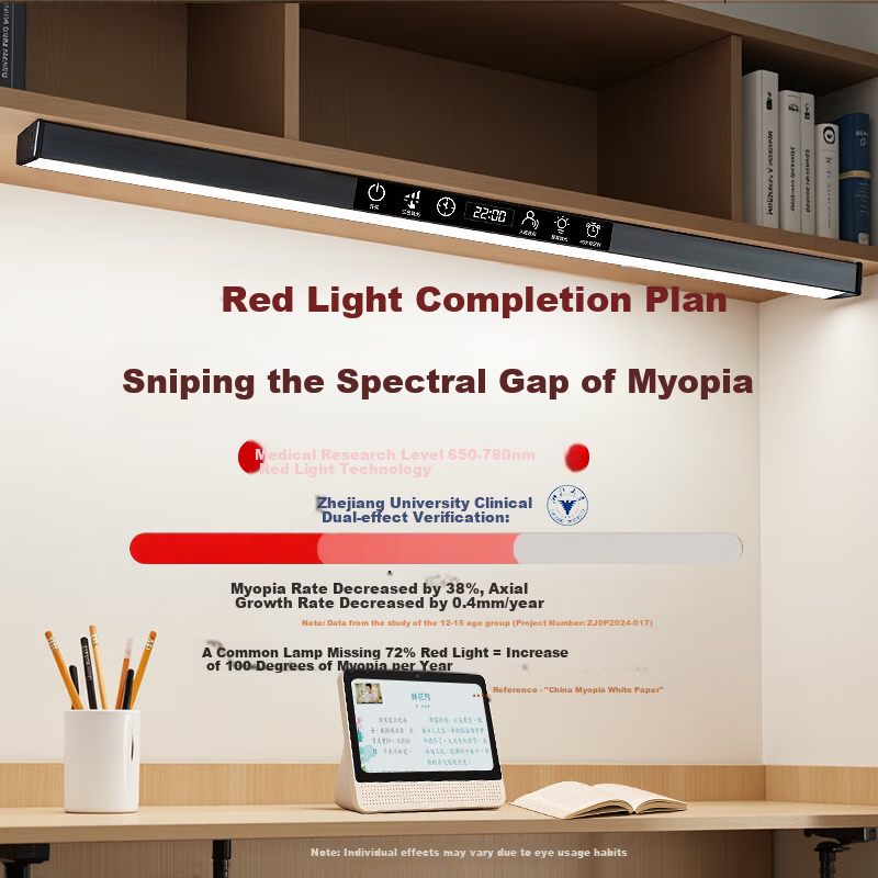 Heart Lock Full Spectrum Wall-Mounted Eye Protection Desk Lamp with Magnetic Ceiling Mount, Cool Light for Student Dormitory And Children's Study Desk