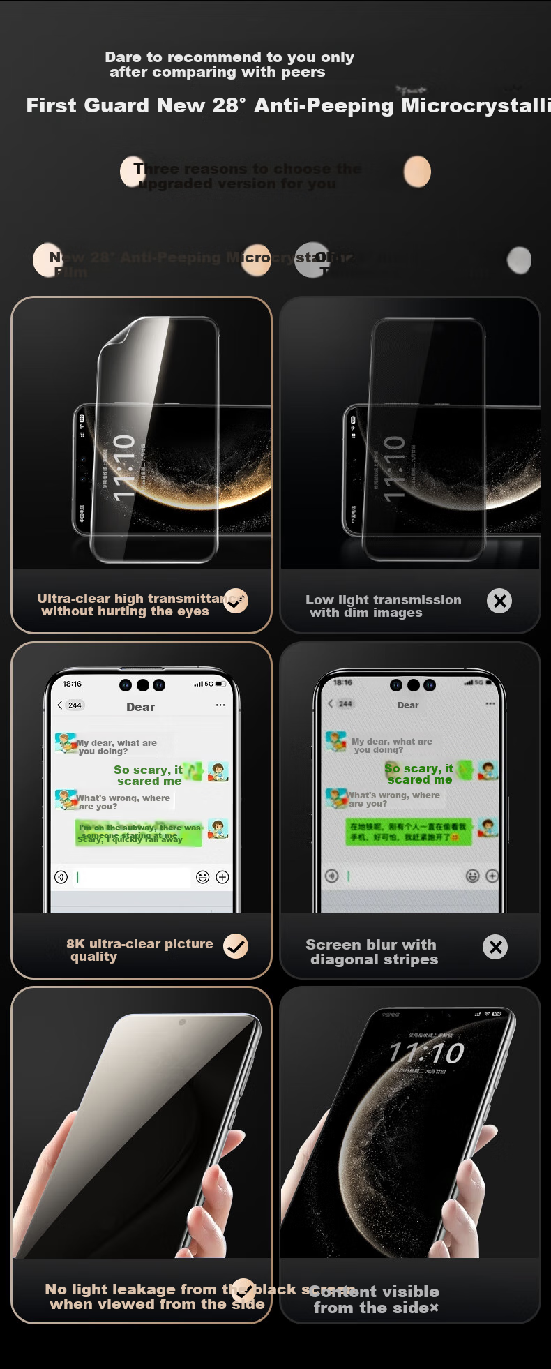 DIVI [One-Second Application] Privacy Screen Protector for Huawei Mate70, Anti-Peeping, No Black Border, Fingerprint-Resistant, Non-Tempered Glass Film, Instant Application, Bubble-Free 4