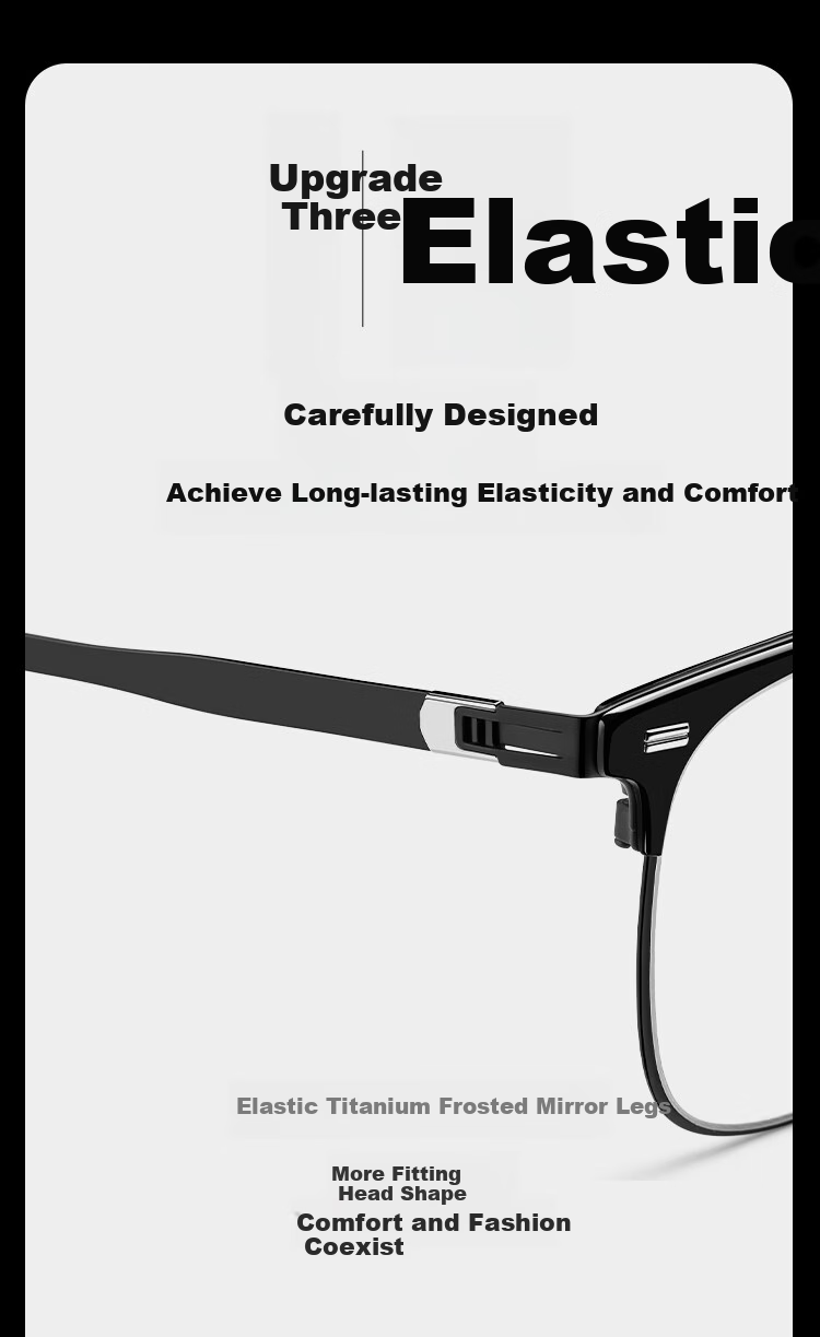 LOHO Thin Steel Series | Ultra-Light Myopia Glasses, Brow Frame Semi-Rimless, Blue Light Blocking, Professional Prescription Available, Men's Eyeglasses 12
