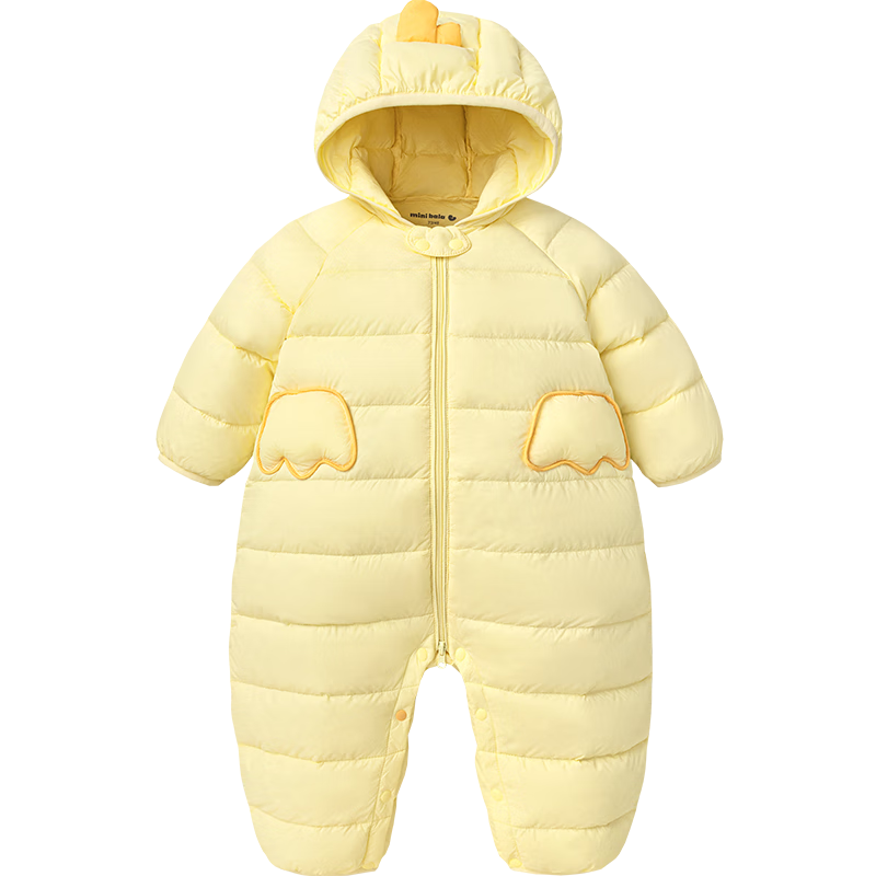 Minibala Bala Waterproof Baby Down Jumpsuit Winter Unisex Toddler Outdoor Warm Down Romper Crawling Suit