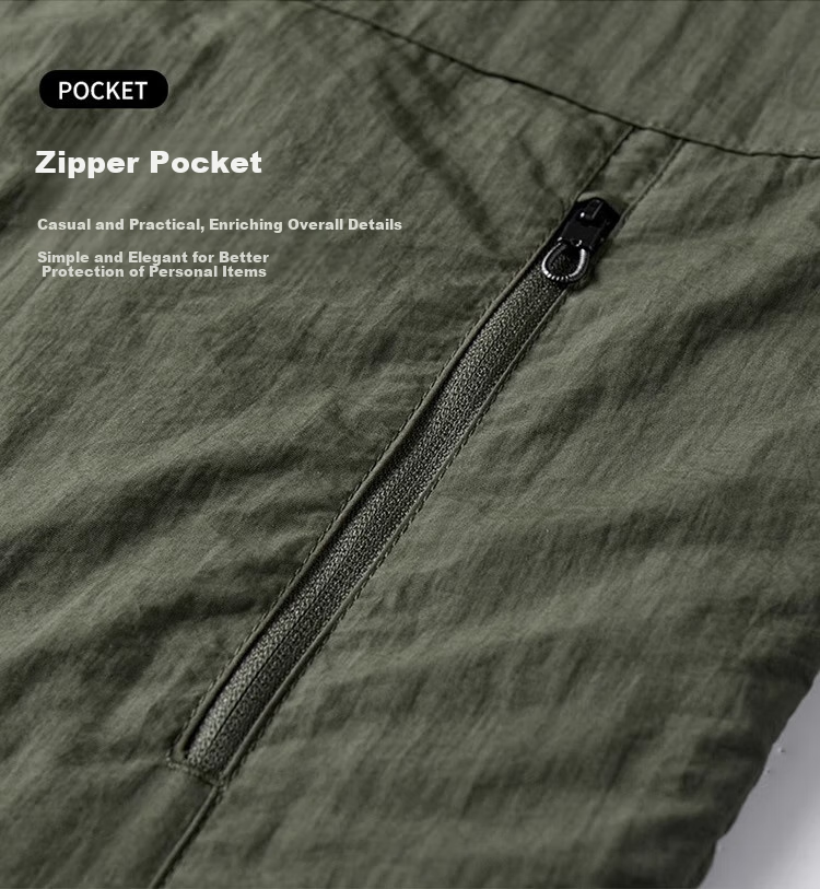VANCAMEL Casual Jacket for Men, Autumn Outdoor Windproof And Waterproof Coat, Loose Fit with Stand Collar, Trendy Outerwear, Gray, 3XL 6
