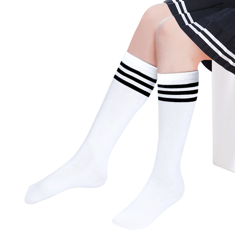 Barbie Children's Mid-Calf Socks for Spring And Autumn, Girls' Long Socks, Thin High-Calf College Style Cotton Socks for Girls