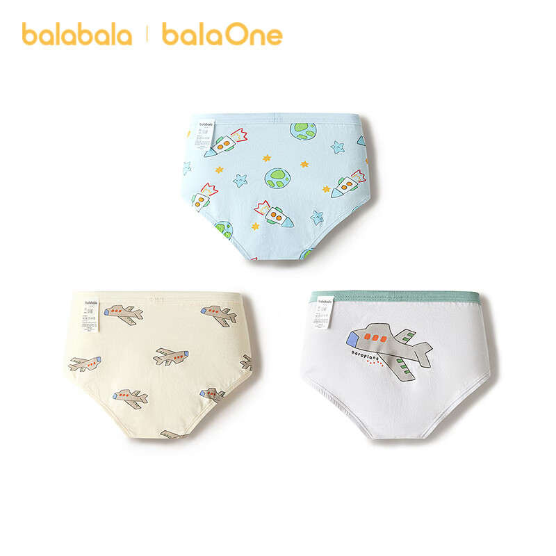 Balabala Kids Cotton Girls' Briefs Toddler Triangle Underwear Soft Elastic 3-Pack