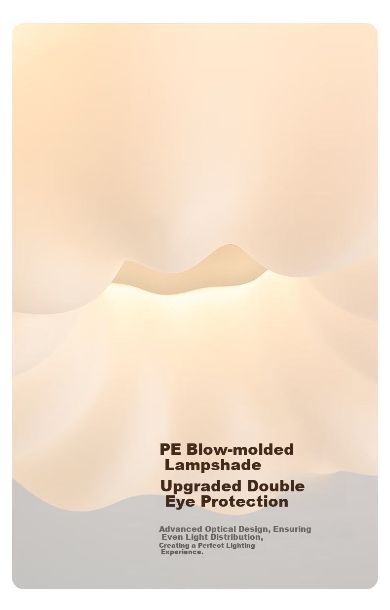 Huipu Bedroom Cloud LED Ceiling Light, Cream Style Pumpkin Children's Room Lamp, Puyu Eye Protection Premium Light Smart Fixture 20