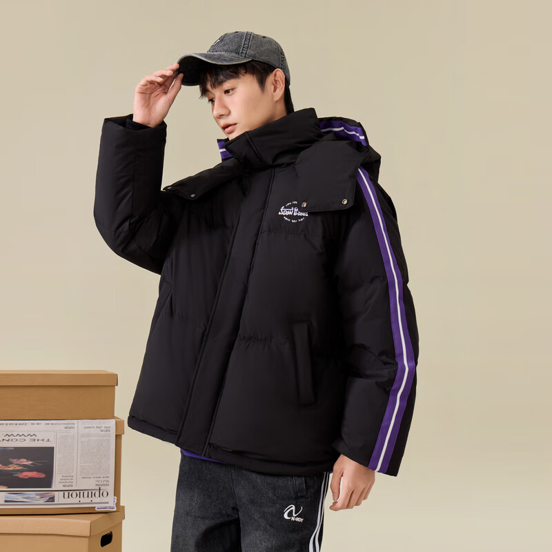 SNOWFLYING 2025 Autumn New Unisex Couple Short Hooded Down Jacket Energetic Sporty Youth Puffer Trend