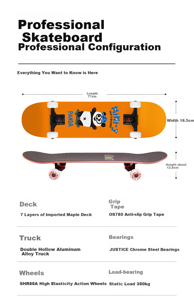 JUSTICE Kids Skateboard Double Kick Professional Youth Boiling Point Mini-J Series Holographic Rainbow 6-12 Years 6