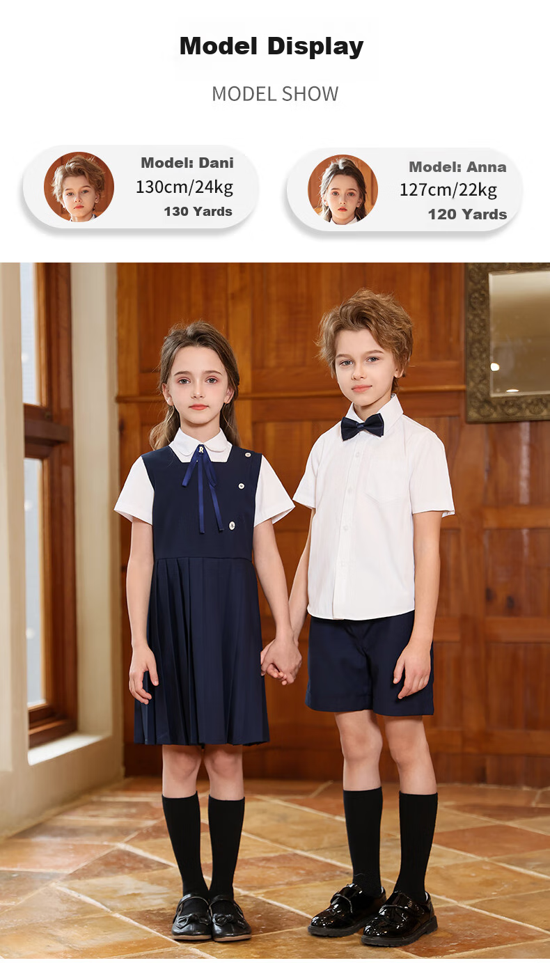 Yinuofang Girls' New Dress Set for Children's Day Performance, Kindergarten Uniforms, School Uniforms, Graduation Outfits, And Class Uniforms for Elementary School Students 9