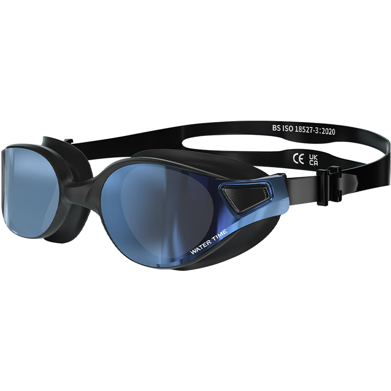 WATERTIME Swimming Goggles with Plasma Long-Lasting Anti-Fog And Waterproof Design for Nearsightedness with Prescription Lenses, High-Definition Swim Glasses, Ultra Fluid Blue, 700 Degrees