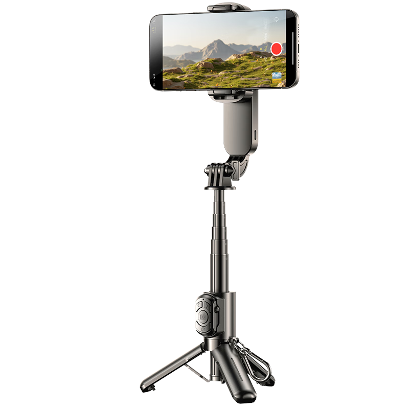 Shuotu Cloud Platform Stabilizer Selfie Stick, Mobile Phone Tripod, Handheld Anti-Shake Selfie Device, 360-Degree Rotation, Fully Automatic, Multifunctional, Outdoor Travel, Short Video Shooting, Douyin Live Streaming
