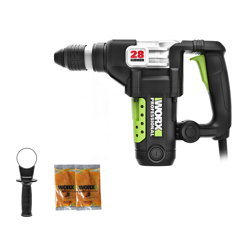 WORX 1200W Rotary Hammer WU328 High-Power Impact Drill for Concrete, Power Tool