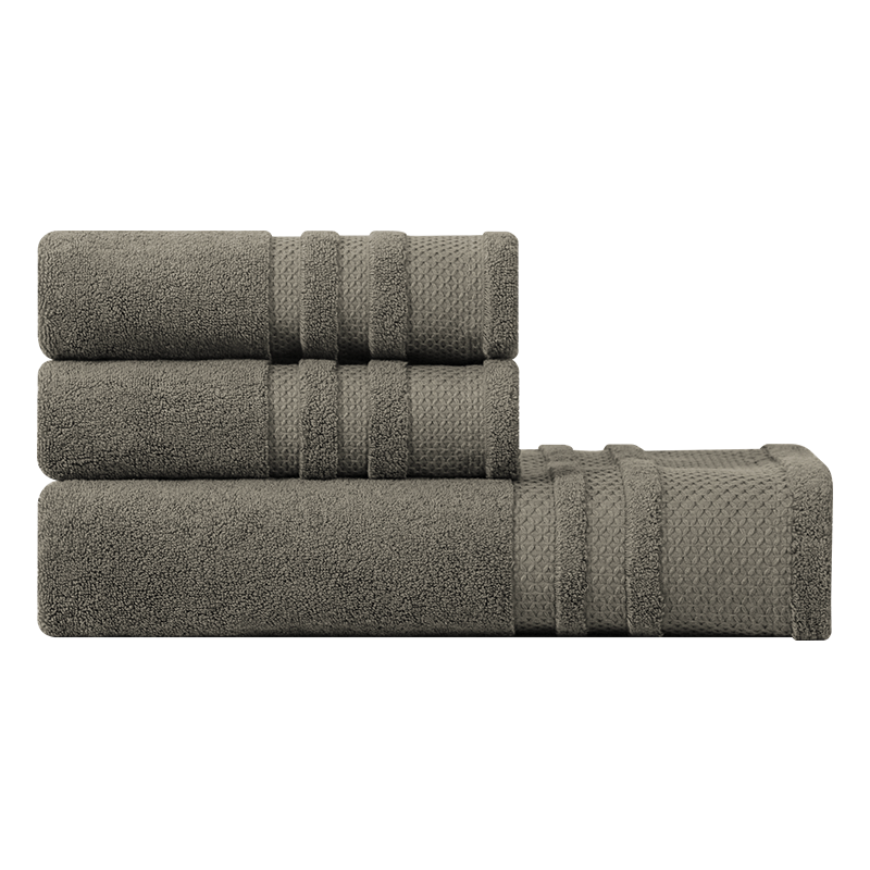 HOYO Japanese Five-Star Hotel 10A Antibacterial Cotton Bathing Set, Three-Piece, Pure Cotton Class A, Extra Large And Thick, 2毛1 Bath, Coffee Color, Sports Style