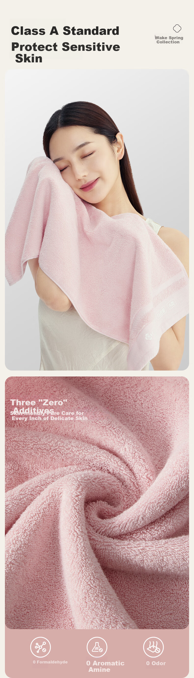 Grace Pure Cotton Towel, 7A Antibacterial, Hotel Thickened, Absorbent, All-Cotton Face Towel, Sports [Single Pack], Chunzhihai 7