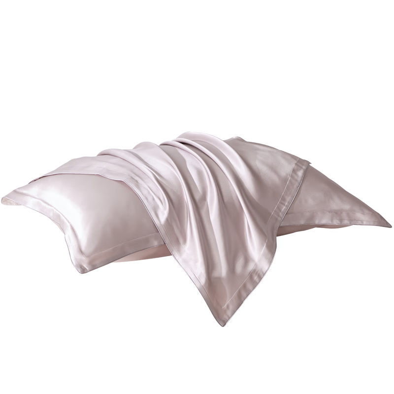 Taihu Snow Pure Silk Pillowcase Solid Color 100% Mulberry Silk Mirror Pink 48*74cm