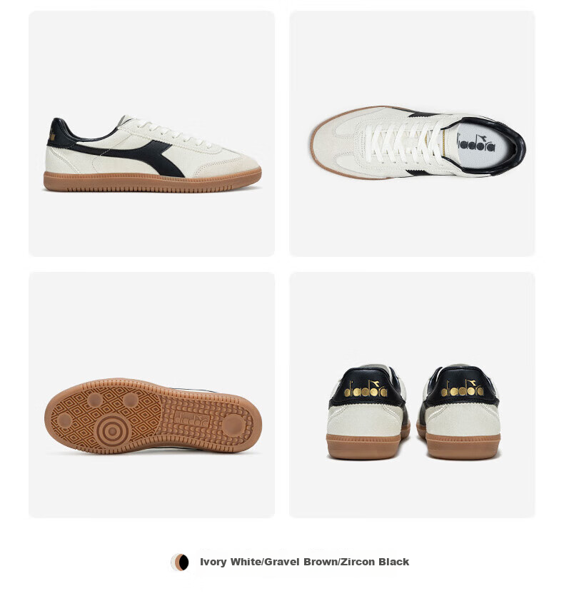 Diadora Men's And Women's Casual Shoes Saunter OG White/black/gold 42.5 26