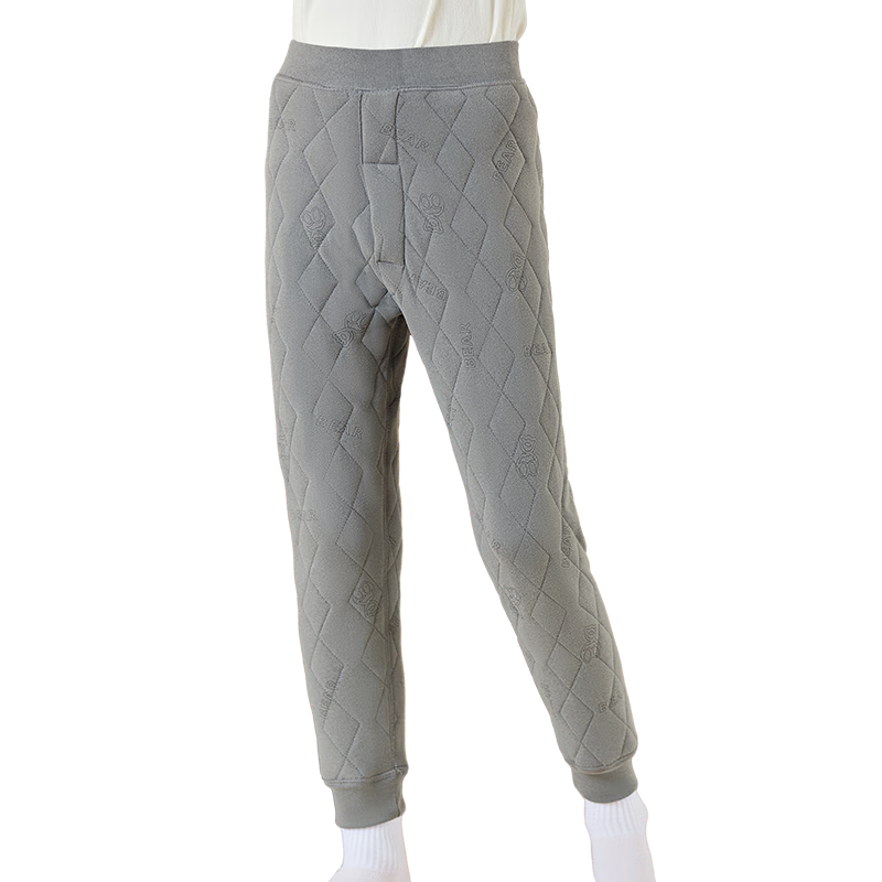 Dingguagua Children's Thermal Pants Boys School Uniform Essential Girls Fleece-Lined Thickened Autumn Winter Cotton Pants for Older Kids