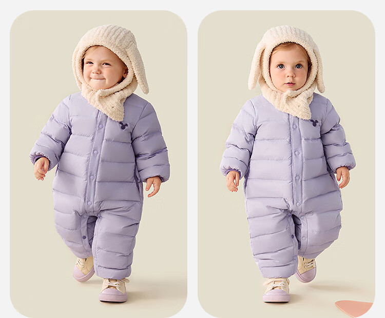 Minibala Bala [Three-proof] Children's Down One-piece Suit Baby Clothes Warm Romper 2025 New Model 8