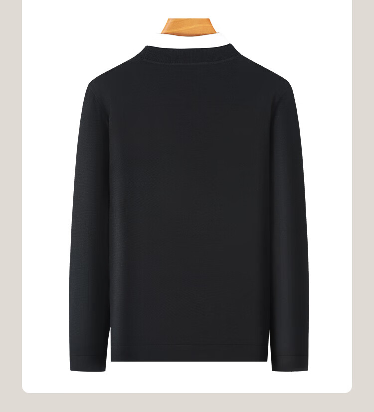 Antonio Men's Autumn Winter Wool Sweater Knitwear Base Layer Machine Washable 100% Fine Wool 7