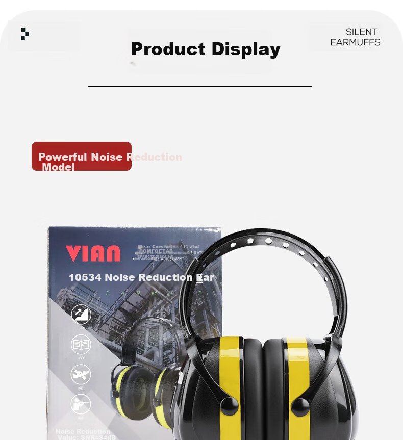 VIAN Soundproof Earplugs Professional Noise Reduction Sleeping Aid Noise Cancellation Industrial Factory Noise Protection Anti-Interference Headphones 10133 Soundproof Earplugs 9
