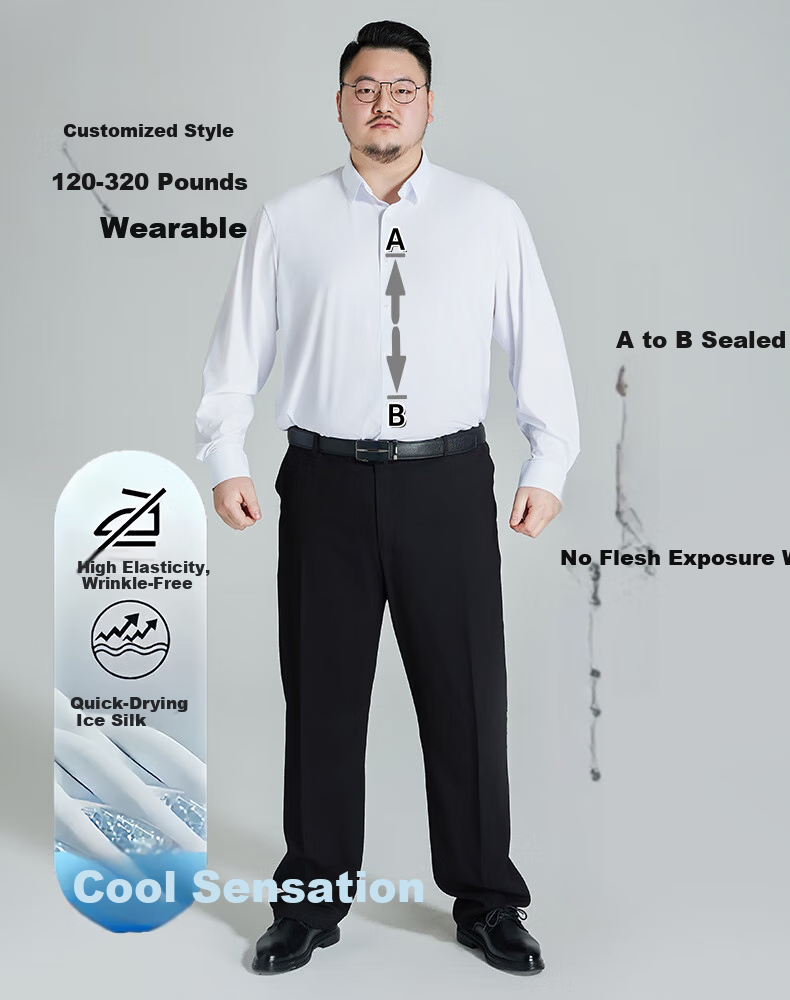 Ayoupang Plus Size Pullover Shirt, Wrinkle-Resistant Seamless Long-Sleeve Blouse, Business Casual Work Undershirt for Me 1