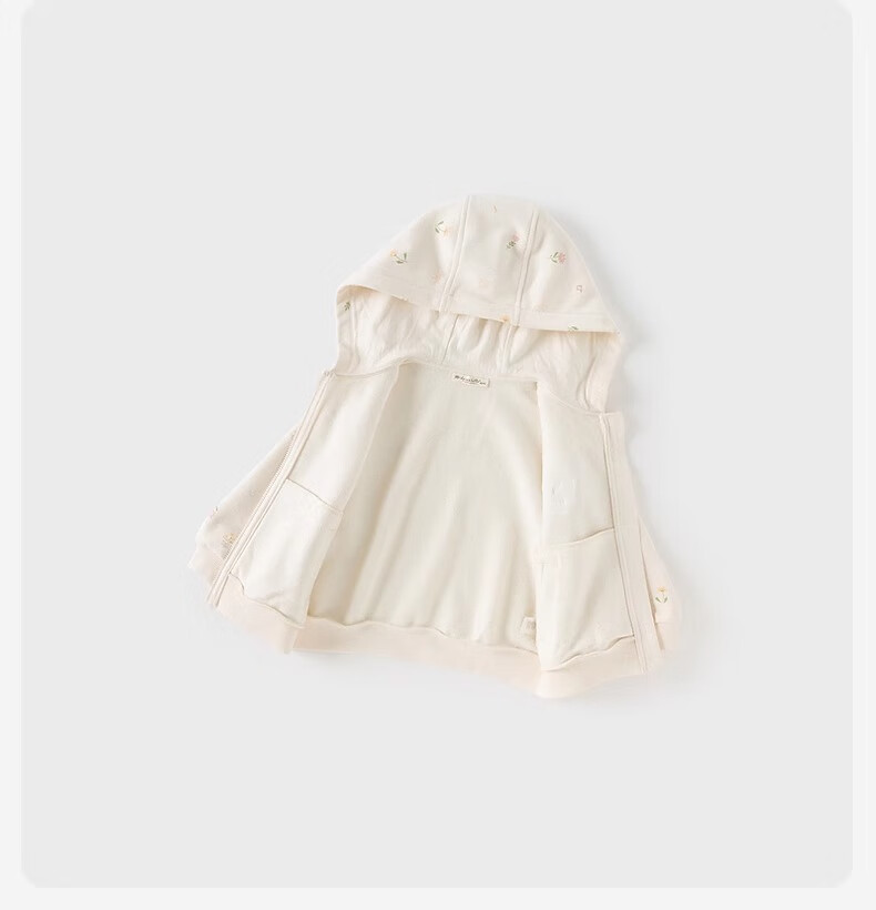 DAVE & BELLA Kids Floral Hooded Cardigan Girls Stylish Knit Jacket Autumn Wear 15