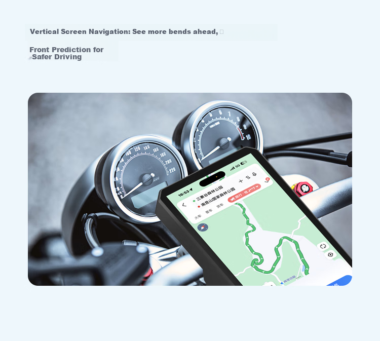 Tupozhe M12S-204 (Main Unit + Dual Cameras + Radar) Motorcycle Dash Cam, Horizontal And Vertical Screen, Tire Pressure Monitoring, Intelligent Radar Car System, Carplay Navigation Device 5