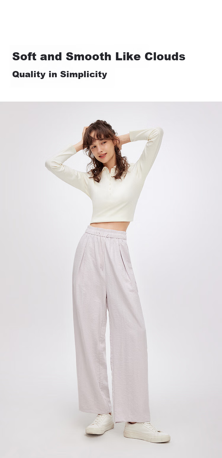 Semir Casual Pants for Women, High-Quality Mousse Trousers, Relaxed Draping, Autumn Loose-Fitting Soft Textured Wide-Leg Pants 107524127005 6