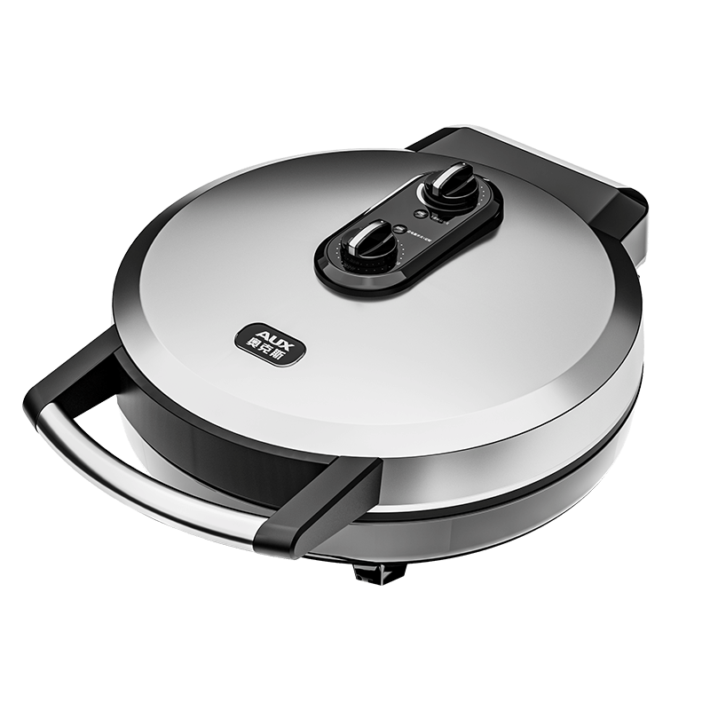 AUX Electric Griddle for Home And Commercial Use, Pancake Maker, Breakfast Machine, Double-Sided Flatbread Maker, Knob Temperature Control, Crepe Pan, Grill Plate, High Heat, 40CM Timer Model AKP-40A09