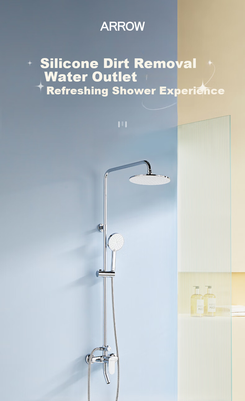 ARROW Shower Head, Brass Body, Pressure-Boosting Handheld Top Spray [Renovation Subsidy 15%] 1