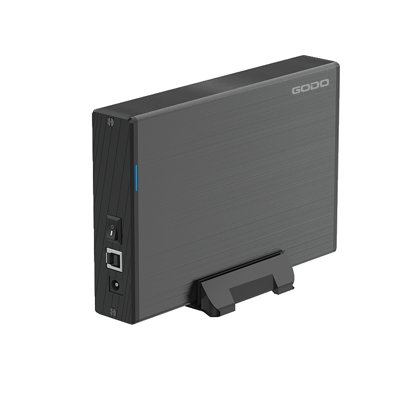 GODO 3.5 Inch Mechanical Hard Drive Enclosure SATA External SSD Case for Desktop Laptop