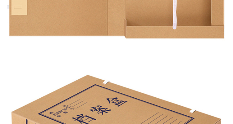 DiLe Premium Series Acid-Free Kraft Paper File Box, Large Capacity A4 Document Storage Box, 2cm Office Supplies, Pack of 10, 1322 15